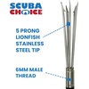 image:imageScuba Choice 65 Aluminum Travel Hand Spear with 5Prong Lionfish Tip amp Free Carry Bag  Durable CorrosionResistant 3Piece Spearfishing Tool Assembled in The USAOutdoor Recreation Product