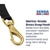 image:imageScuba Choice 35 Brass Swivel Eye Snap Hook Clip 1 129mm Opening325 with strap