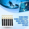image:imageScuba Choice 35 Brass Swivel Eye Snap Hook Clip 1 129mm Opening325 with strap