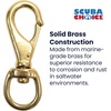 image:imageScuba Choice 35 Brass Swivel Eye Snap Hook Clip 1 129mm Opening35