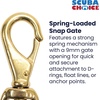 image:imageScuba Choice 35 Brass Swivel Eye Snap Hook Clip 1 129mm Opening35