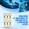 image:imageScuba Choice 35 Brass Swivel Eye Snap Hook Clip 1 129mm Opening44