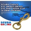 image:imageScuba Choice 46 Brass Swivel Eye Snap Hook Clip  Heavy Duty Marine Scuba Dive Accessory Gear Clip 148mm Opening Solid Brass CorrosionResistant1
