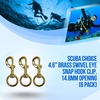 image:imageScuba Choice 46 Brass Swivel Eye Snap Hook Clip  Heavy Duty Marine Scuba Dive Accessory Gear Clip 148mm Opening Solid Brass CorrosionResistant6