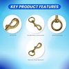 image:imageScuba Choice 46 Brass Swivel Eye Snap Hook Clip  Heavy Duty Marine Scuba Dive Accessory Gear Clip 148mm Opening Solid Brass CorrosionResistant6