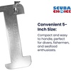 image:imageScuba Choice 5 Aluminum Crab and Lobster Gauge with Clip  Durable Dive Tool for California Measures Lobster 314 and Crab 4 Compact BlackGrey Design5 Pack of 2