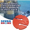 image:imageScuba Choice Cave Diving Line Circle Marker 10pcs PackOrange