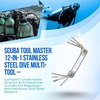 image:imageScuba Choice Compact Multi Dive Tool  Stainless Steel Allen Wrenches Screwdrivers and ORing Pick for Dive Gear Maintenance12in1 Multi Tool