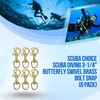 image:imageScuba Choice Diving Butterfly Swivel 325 Brass Bolt Snap Heavy Duty Marine Scuba Accessory Gear Hook Durable Solid Brass Dive Gear Clip6