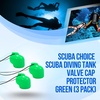 image:imageScuba Choice Diving Tank Valve Cap Protector  Prevents Valve Damage Durable Attachment Line Scuba Gear Protection Essential Accessory for Diving Equipment SafetyGreen