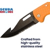image:imageScuba Choice Foldable BCD Dive Knife with Pointed Tip Black StainlessSteel Blade  Compact Lightweight RustResistant EasytoStore Tool for Diving Snorkeling Spearfishing Safety GearOrange