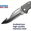 image:imageScuba Choice Foldable BCD Dive Knife with Pointed Tip Black StainlessSteel Blade  Compact Lightweight RustResistant EasytoStore Tool for Diving Snorkeling Spearfishing Safety GearBlack