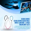 image:imageScuba Choice Scuba Diving Adjustable Wrist Lanyard  Dive Tools amp Accessories for Underwater Gear and Cameras  Comfortable Durable TangleFree Safety StrapNeon Drift Set