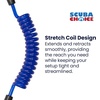 image:imageScuba Choice Scuba Diving Shark Coil Lanyard with 2 Steel Snaps and Quick Release BucklesBlue