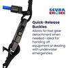 image:imageScuba Choice Scuba Diving Shark Coil Lanyard with 2 Steel Snaps and Quick Release BucklesBlue