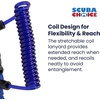 image:imageScuba Choice Shark Coil Lanyard with 1 Steel Snap and Quick Release BucklesBlue