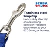 image:imageScuba Choice Shark Coil Lanyard with 1 Steel Snap and Quick Release BucklesBlue