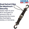 image:imageScuba Clips Lanyard with Dual Clips and Quick Release Buckle Scuba Accessory for Diving Dive Clip for Equipment EssentialsBlack