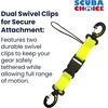 image:imageScuba Clips Lanyard with Dual Clips and Quick Release Buckle Scuba Accessory for Diving Dive Clip for Equipment EssentialsYellow