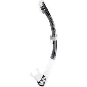 image:imageCressi Foldable Adult Dry Snorkel for Scuba Diving Snorkeling  Alpha Ultra Dry Made in ItalyBlackSilverClear
