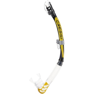 image:imageCressi Foldable Adult Dry Snorkel for Scuba Diving Snorkeling  Alpha Ultra Dry Made in ItalyBlackYellowClear