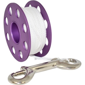 image:imageScuba Choice Aluminum Finger Spool 75ft Dive Reel wBolt SnapPurpleWhite one size SCDR100PRWT