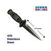 image:imageScuba Choice 85 Spearfishing Dive Knife Low Volume PointTip Black StainlessSteel Blade Sharp 45 Blade Lightweight Sheath amp 2 Straps for Diving Spearfishing and Outdoor Adventures