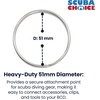 image:imageScuba Choice Diving 51mm Stainless Steel 25mm Split Ring for BCD Attachment 5 Pieces