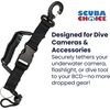 image:imageScuba Choice Diving Dive Black Snappy Coil Camera Lanyard Clip and QB Buckles 13m Coil