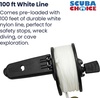 image:imageScuba Choice Finger Spool 100ft White Nylon Line with Plastic Handle amp Brass Clip  Durable Lightweight EasytoUse Diving Accessory for Spearfishing and Freediving