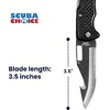 image:imageScuba Choice Foldable BCD Knife  35 CorrosionResistant StainlessSteel Blade Ergonomic NonSlip Handle Compact and Lightweight Ideal for Scuba Diving Spearfishing Survival and Water Sports