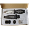 image:imageScuba Choice Spearfishing Knife  75 Foldable StainlessSteel Blade with Sheath QuickRelease Button Durable for Scuba Diving Free Diving Spearfishing Gear  BlackGrey
