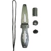image:imageScuba Choice Spearfishing Knife  75 Foldable StainlessSteel Blade with Sheath QuickRelease Button Durable for Scuba Diving Free Diving Spearfishing Gear  BlackGrey