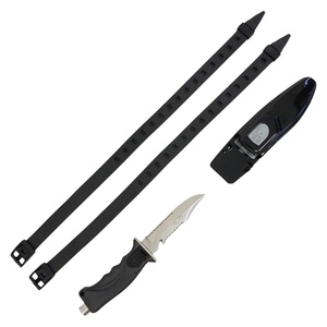 image:imageSpearfishing Dive Knife 10 Ultra Sharp 420 Stainless Steel Blade with Sheath amp 2 Straps  Quick Release Button 43 for Usage Heavy Duty Scuba Diving Tactical Tool Saltwater Resistant