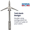 image:imageScuba Choice Spearfishing Pole Spear Tip  625 Stainless Steel Twin Barb Double Wing with 6mm Thread Durable Replacement Spear Head for Ice Fishing Cold Water amp Winter Spearfishing