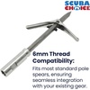 image:imageScuba Choice Spearfishing Pole Spear Tip  625 Stainless Steel Twin Barb Double Wing with 6mm Thread Durable Replacement Spear Head for Ice Fishing Cold Water amp Winter Spearfishing